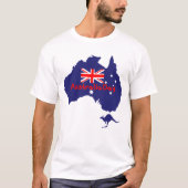 Australië Dag Vlagkaart T-shirt (Voorkant)