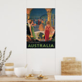 Australië, Dance Party, Vintage Travel Poster (Keuken)