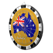 Australië Dartboard, Kaart bord, Australische vlag Dartbord (Voorkant Rechts)