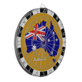 Australië Dartboard, Kaart bord, Australische vlag Dartbord (Voorkant Links)