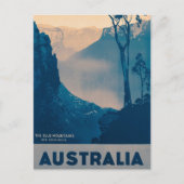 Australië, de blauwbergen Vintage-reis Briefkaart (Voorkant)
