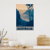 Australië, de blauwbergen Vintage-reis Poster (Keuken)