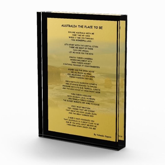 Australië de plaats om acrylblok te zijn fotoblokken (Rechts)