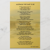 Australië de plaats om een papieren blad te worden (Voorkant)