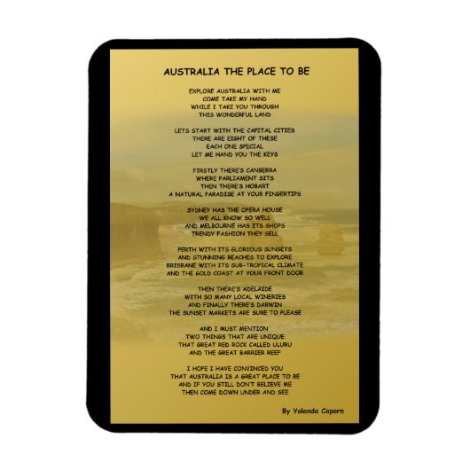 Australië de plaats om Flexibel Magnet te zijn Magneet (Verticaal)