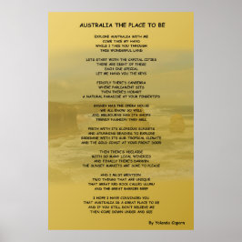 Australië de plaats om Poster te worden