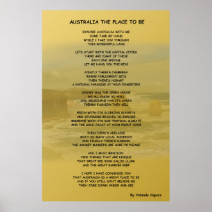 Australië de plaats om Poster te worden