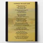 Australië de plaats van Plaque Fotoplaat (Voorkant)