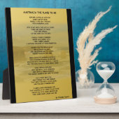 Australië de plaats van Plaque Fotoplaat (Zijkant)