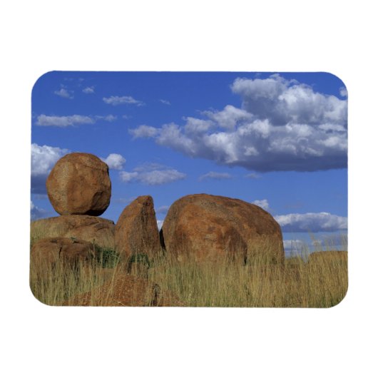 Australië, Devil's Marbles. Bolvormig zandsteen Magneet (Horizontaal)