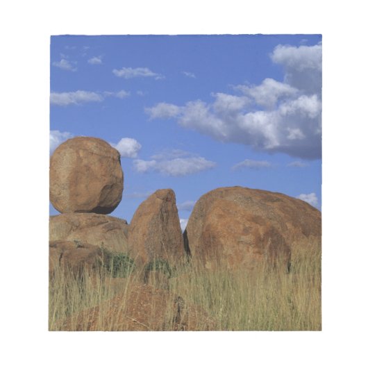 Australië, Devil's Marbles. Bolvormig zandsteen Notitieblok (Voorkant)