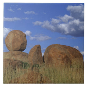 Australië, Devil's Marbles. Bolvormig zandsteen Tegeltje