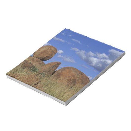 Australië, Devil's marbles. Sferische zandsteen Notitieblok (Linkerzijde)