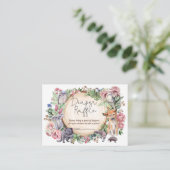 Australië Dieren Bloemen Groen Luier Raffle Informatiekaartje (Staand voorkant)