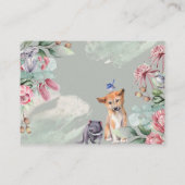 Australië Dieren Bloemen Groen Luier Raffle Informatiekaartje (Achterkant)