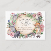 Australië Dieren Bloemen Groen Luier Raffle Informatiekaartje (Voorkant)