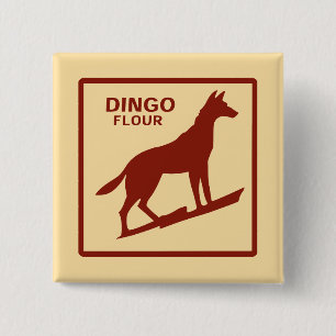 Australië - Dingo Flour Vierkante Button 5,1 Cm