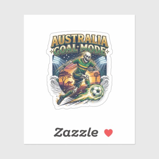 Australië Doel Modus Skelet Striker Naties Straat Sticker (Vel)