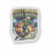 Australië Doel Modus Skelet Striker Naties Straat Sticker (Voorkant)