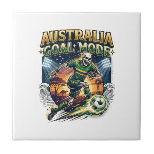 Australië Doel Modus Skelet Striker Naties Straatm Tegeltje