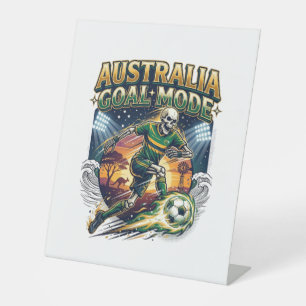 Australië Doel Modus Skelet Striker Naties Streetw Reclamebord Met Voetstuk
