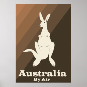 Australië door Air Kangaroo reisposter. Poster