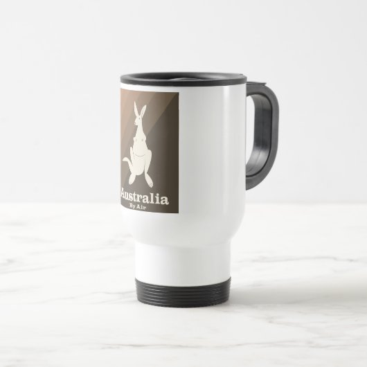 Australië door Air Kangaroo reisposter. Reisbeker (Voorkant rechts)