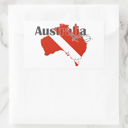Australië Duiken Rechthoekige Sticker (Tas)
