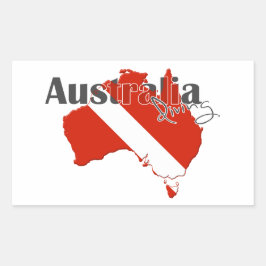 Australië Duiken Rechthoekige Sticker