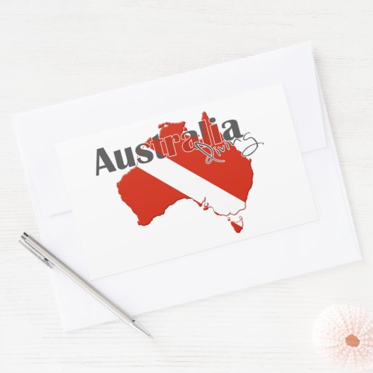 Australië Duiken Rechthoekige Sticker (Envelop)