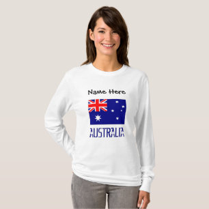 Australië en Australische Vlag Gepersonaliseerde D T-shirt