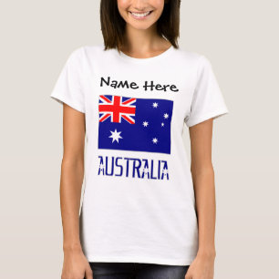 Australië en Australische Vlag Persoonlijke Vrouwe T-shirt