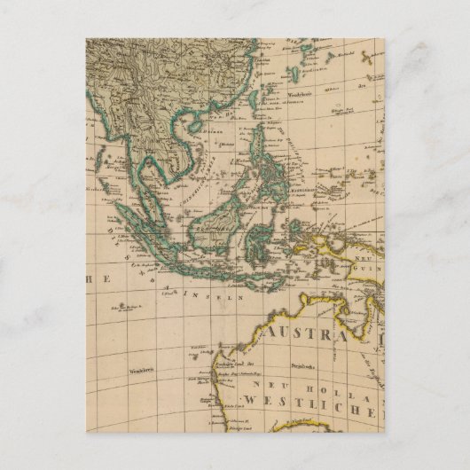 Australië en Azië Briefkaart (Voorkant)