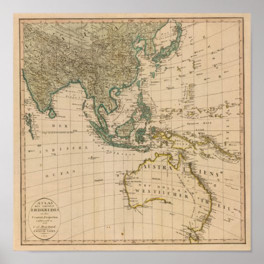 Australië en Azië Poster (Voorkant)