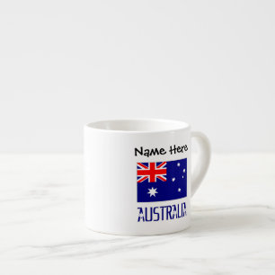 Australië en de Australische vlag gepersonaliseerd Espresso Kop