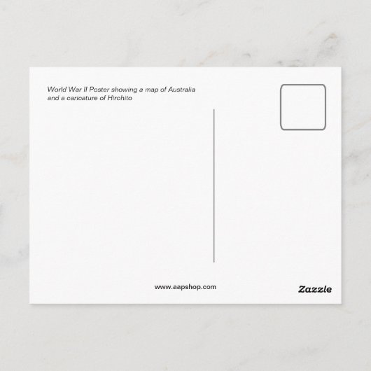 Australië en de oorlog briefkaart (Achterkant)