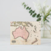 Australië en het zuidwestelijk deel van de Stille  Briefkaart (Staand voorkant)