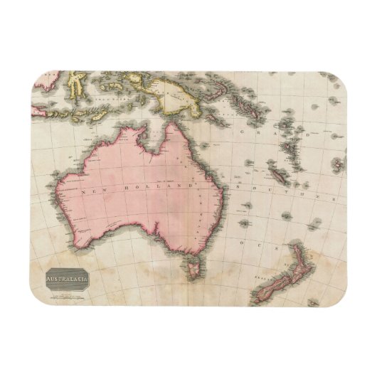 Australië en het zuidwestelijk deel van de Stille  Magneet (Horizontaal)