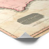 Australië en het zuidwestelijk deel van de Stille  Poster (Hoek)