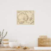 Australië en Nieuw-Zeeland Poster (Keuken)