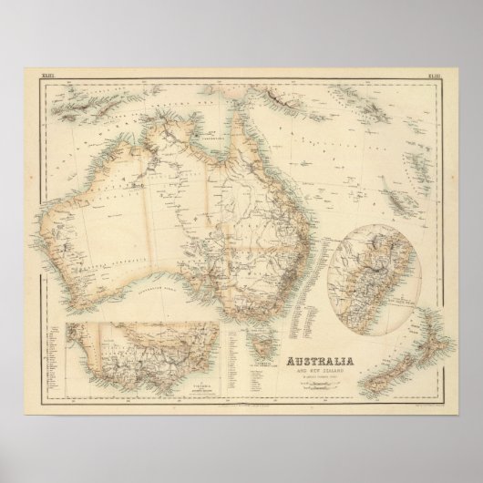 Australië en Nieuw-Zeeland Poster (Voorkant)