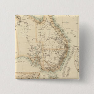 Australië en Nieuw-Zeeland Vierkante Button 5,1 Cm