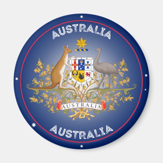 Australië Erfgoed Embleem Magneet (Voorkant)