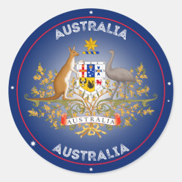 Australië Erfgoed Embleem Ronde Sticker