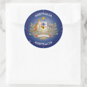 Australië Erfgoed Embleem Ronde Sticker (Tas)