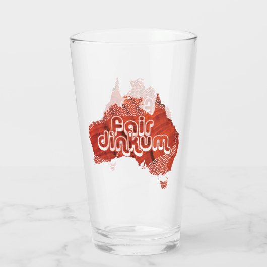 AUSTRALIË FAIR DINKUM GLAS (Achterkant)