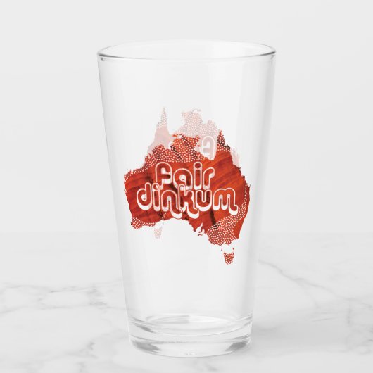 AUSTRALIË FAIR DINKUM GLAS (Voorkant)