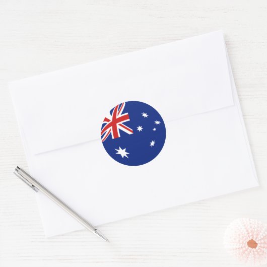 Australië Fisheye Flag Sticker (Envelop)