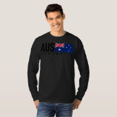 AUSTRALIË FLAG AUSTRALIAN LAND CODE AUS SPORTS T-SHIRT (Voorkant volledig)