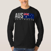 AUSTRALIË FLAG AUSTRALIAN LAND CODE AUS SPORTS T-SHIRT (Voorkant)